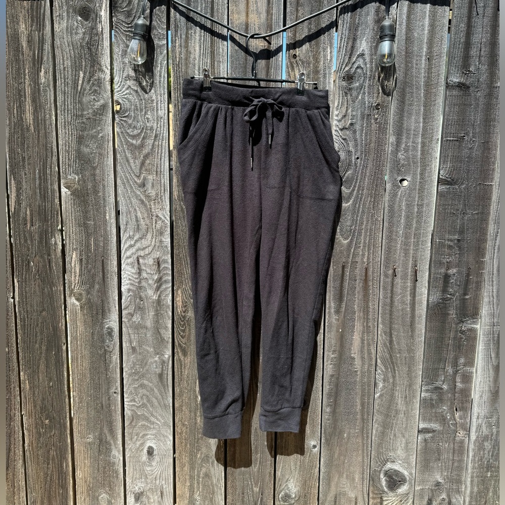 Black Soft Fleece Ugg Koolaburra Casual High Waisted Jogger Sweatpants sz Small